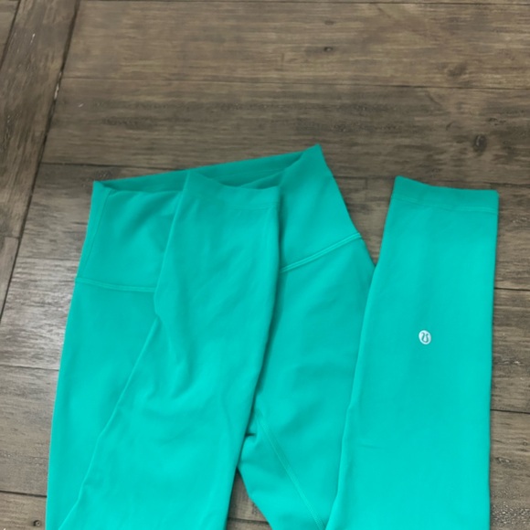 Lululemon Teal High-Waisted Leggings - Picture 2 of 4